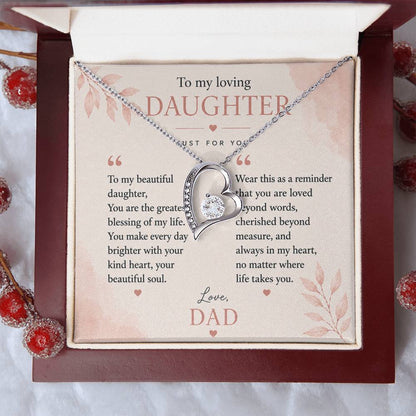 To My Loving Daughter - Forever Love Necklace