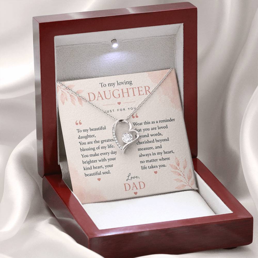 To My Loving Daughter - Forever Love Necklace