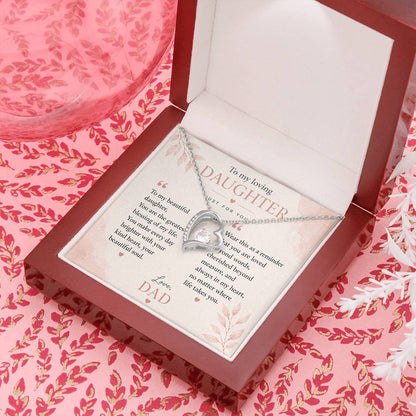 To My Loving Daughter - Forever Love Necklace