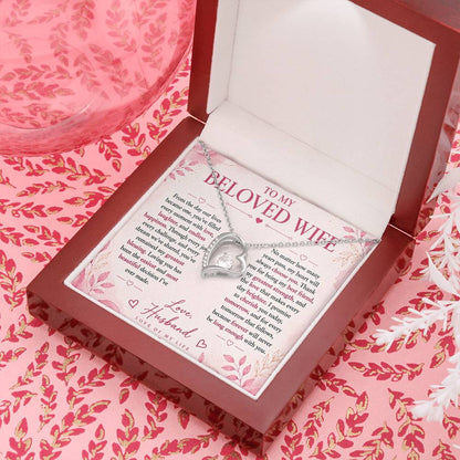 To  My Beloved Wife -  Love Of My Life  Necklace