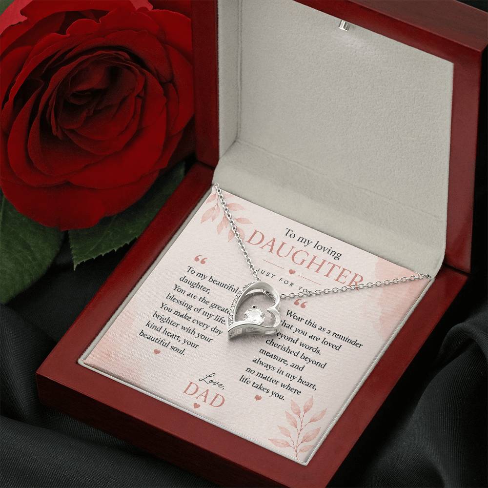 To My Loving Daughter - Forever Love Necklace