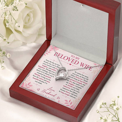 To  My Beloved Wife -  Love Of My Life  Necklace