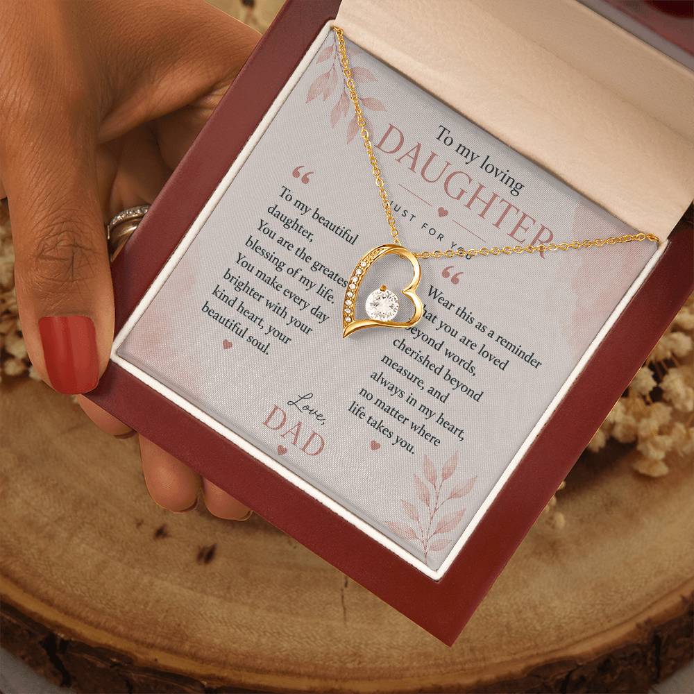 To My Loving Daughter - Forever Love Necklace