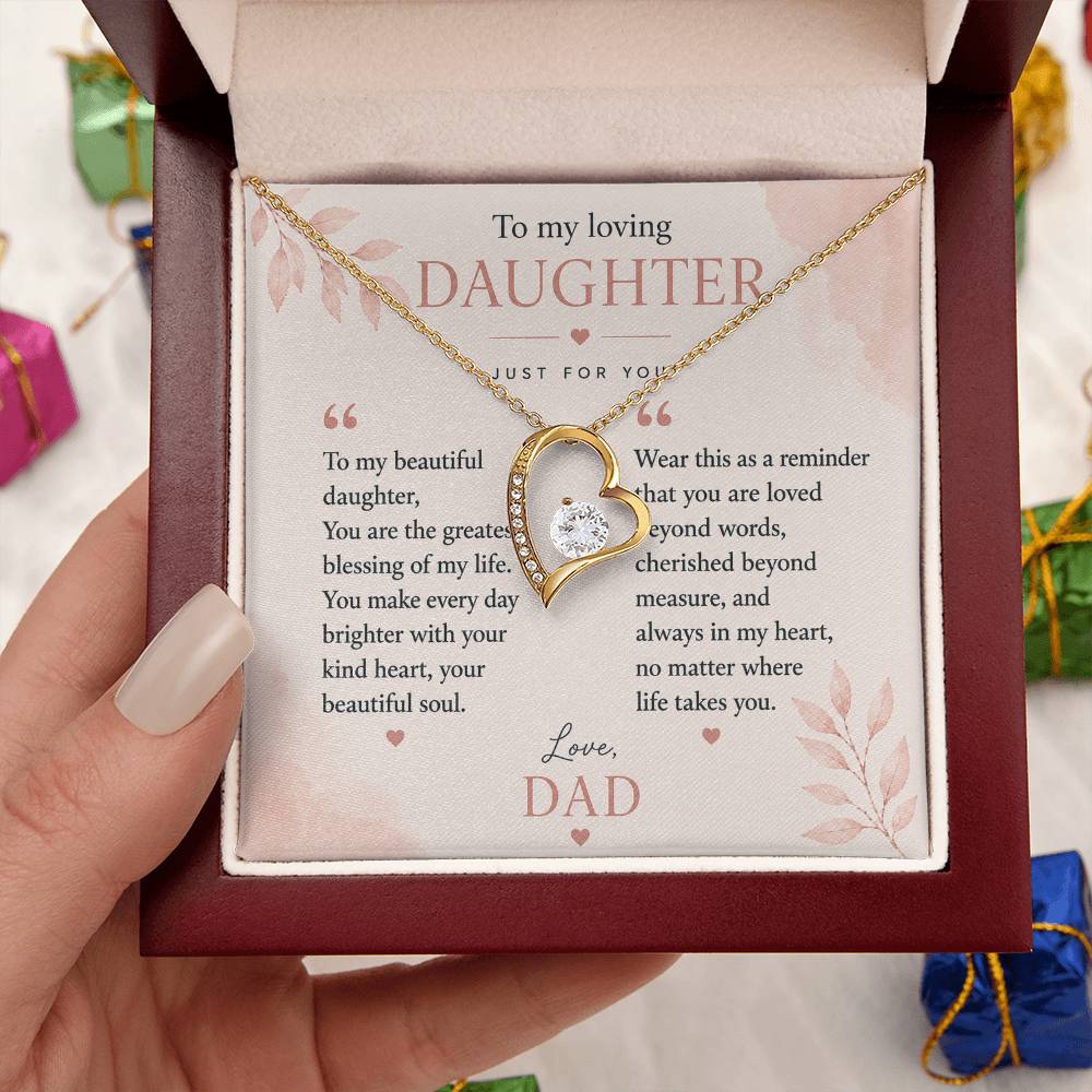 To My Loving Daughter - Forever Love Necklace
