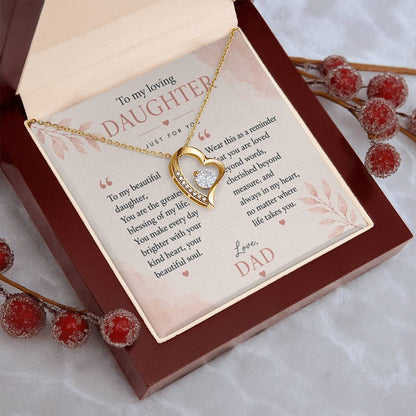 To My Loving Daughter - Forever Love Necklace