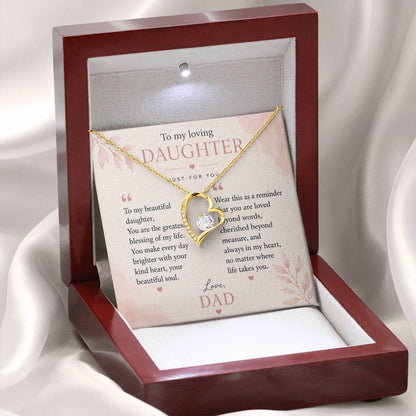 To My Loving Daughter - Forever Love Necklace