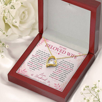 To  My Beloved Wife -  Love Of My Life  Necklace