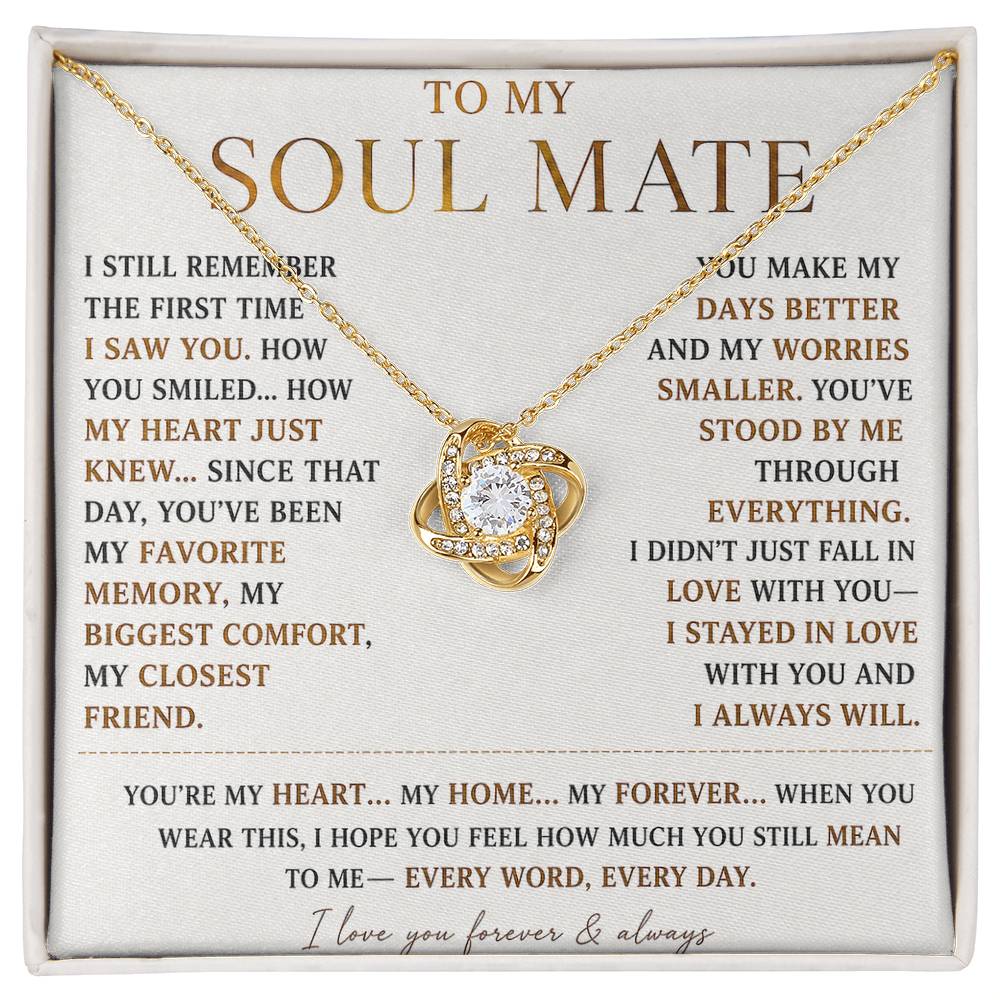 To My Soulmate - Forever Love Necklace