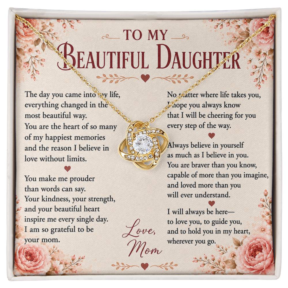 To My Beautiful Daughter - Love You Forever Necklace