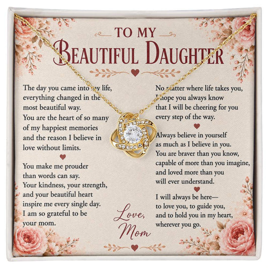 To My Beautiful Daughter - Love You Forever Necklace
