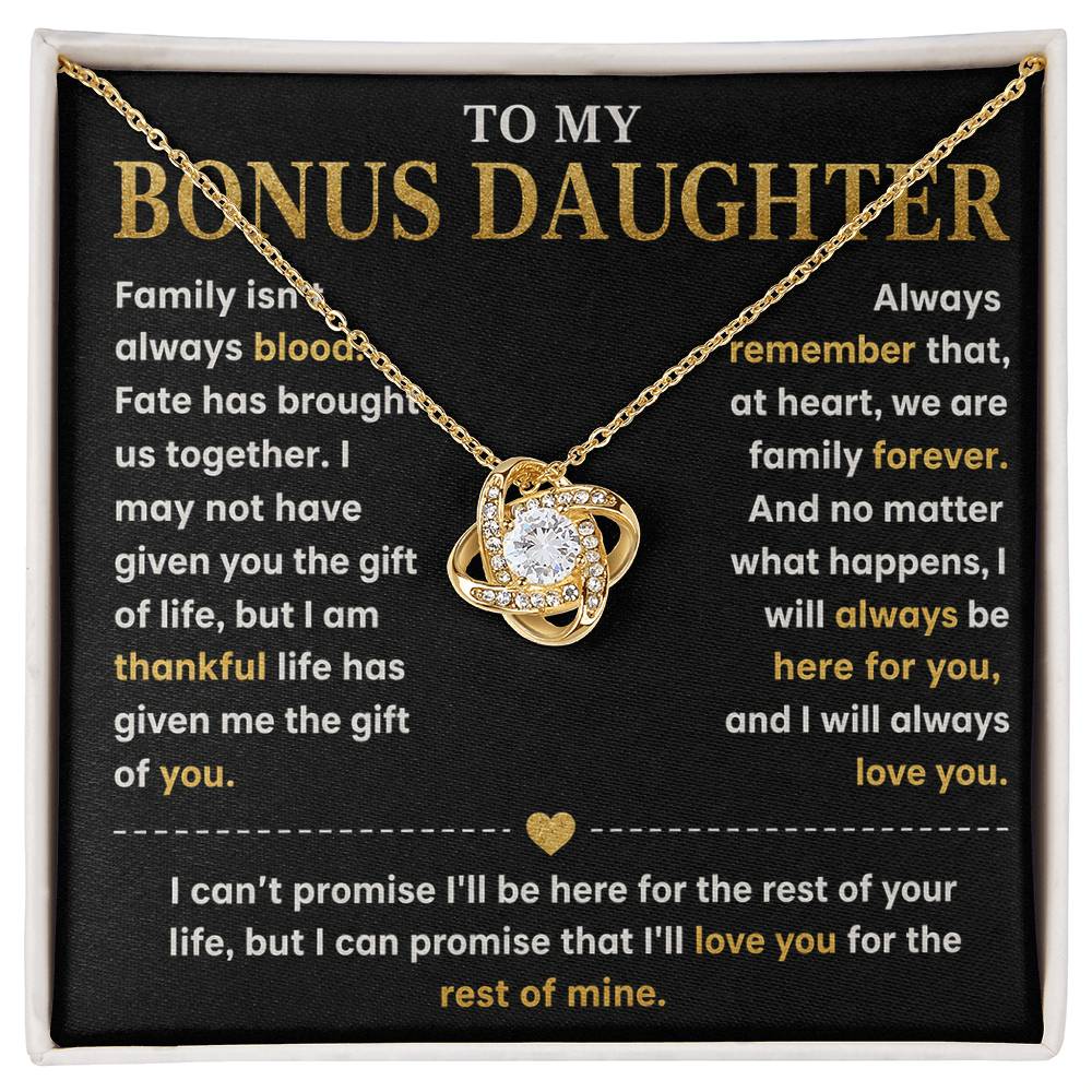 To My Bonus Daughter - Forever Family Necklace