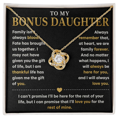 To My Bonus Daughter - Forever Family Necklace
