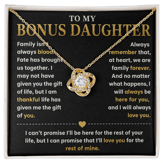 To My Bonus Daughter - Forever Family Necklace