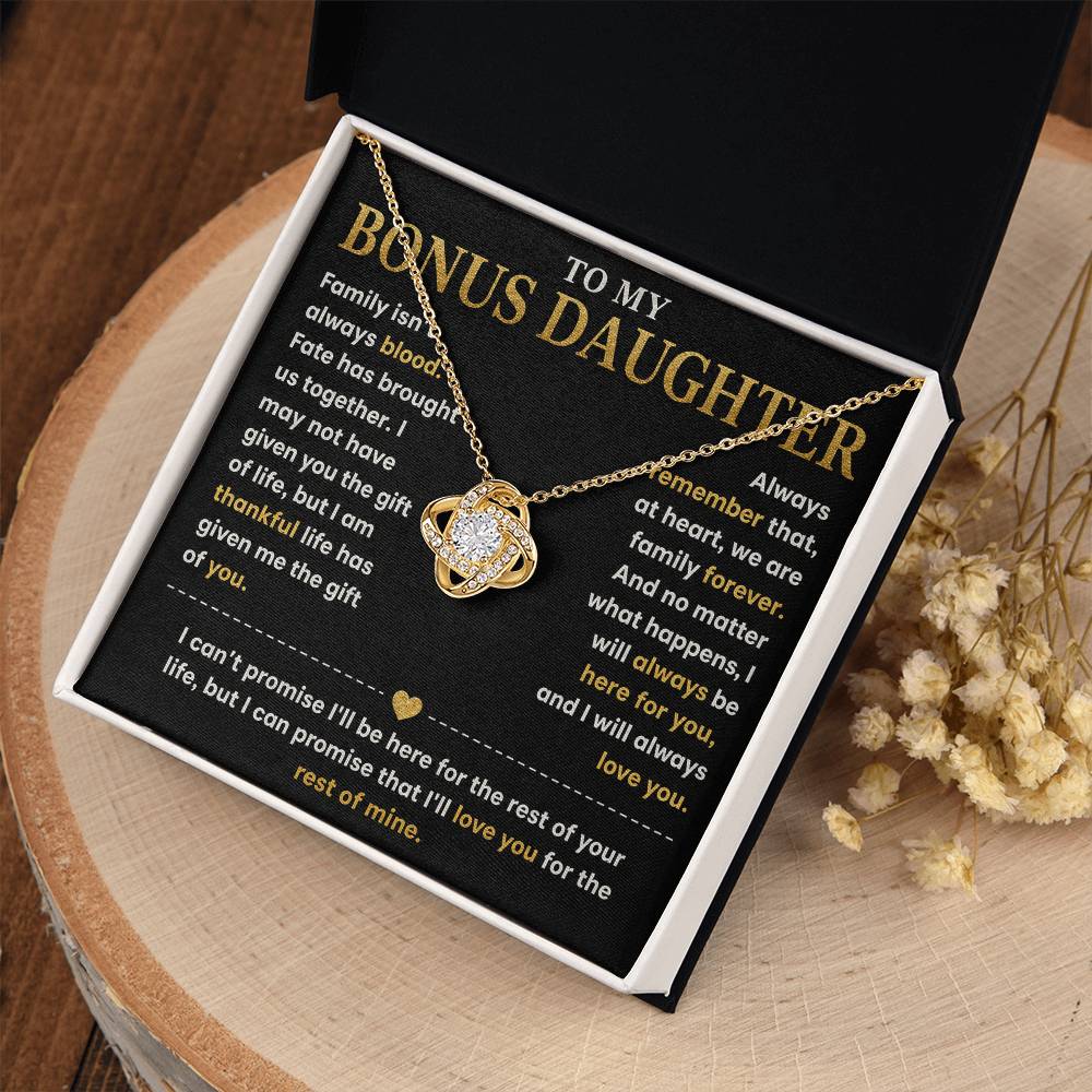 To My Bonus Daughter - Forever Family Necklace