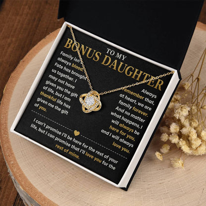 To My Bonus Daughter - Forever Family Necklace