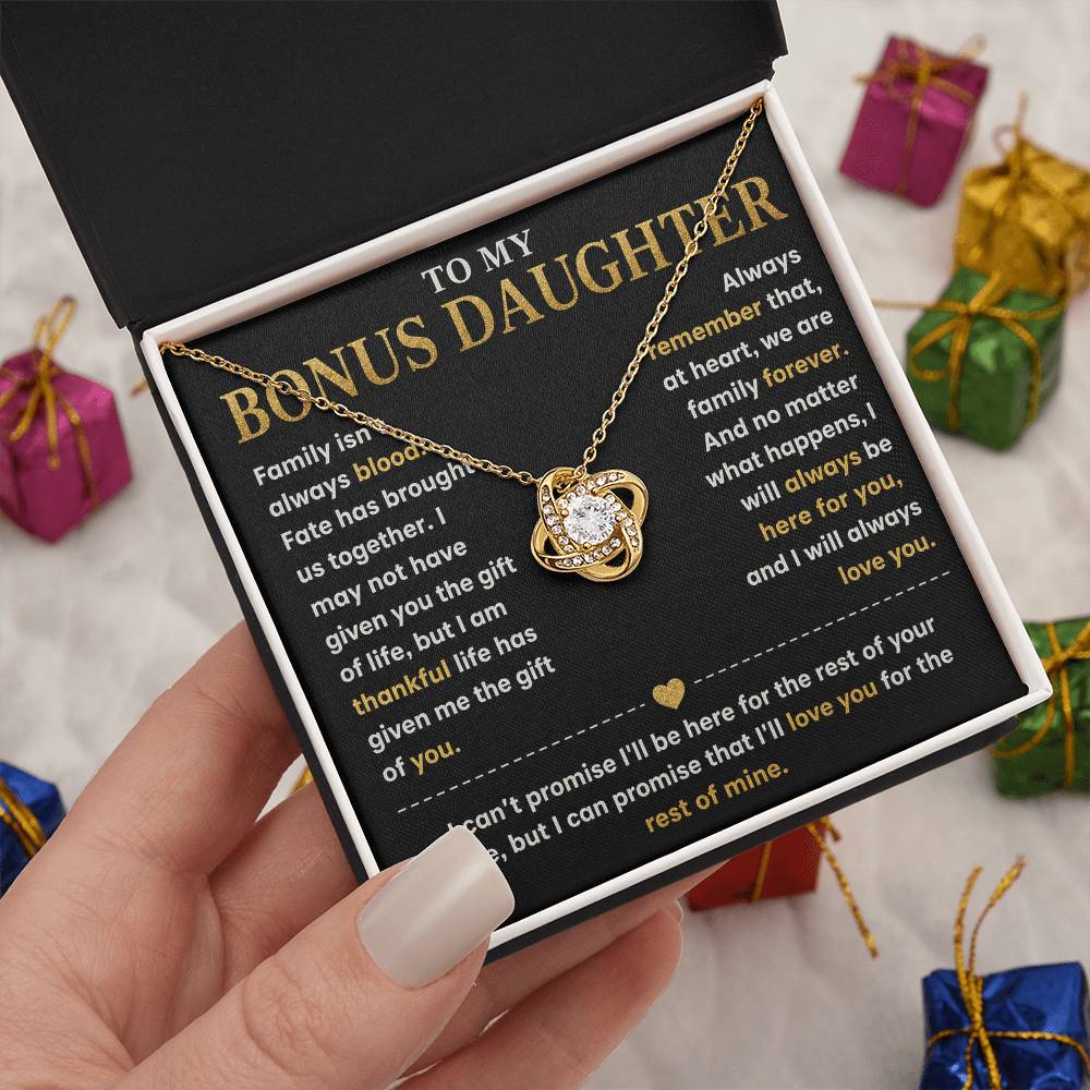 To My Bonus Daughter - Forever Family Necklace