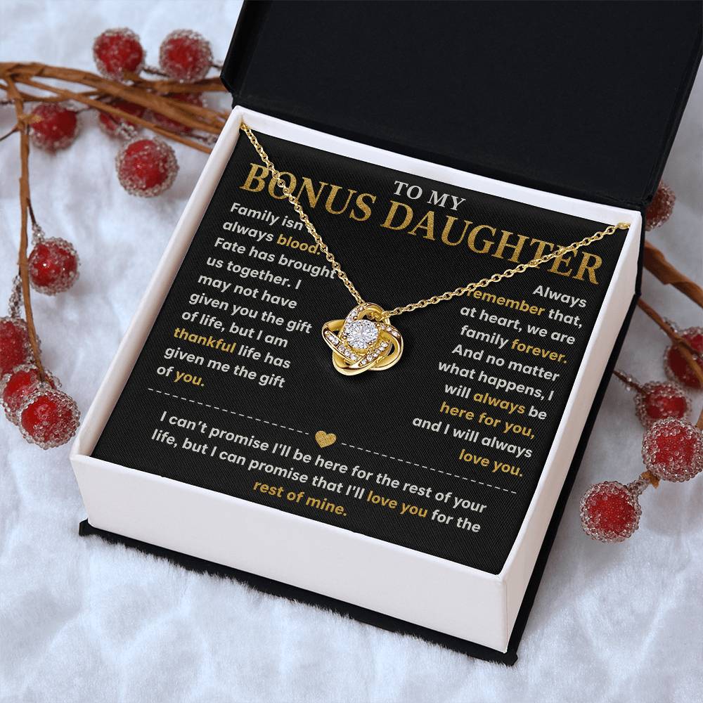 To My Bonus Daughter - Forever Family Necklace