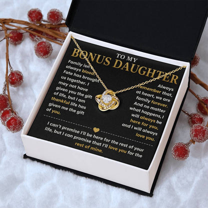 To My Bonus Daughter - Forever Family Necklace