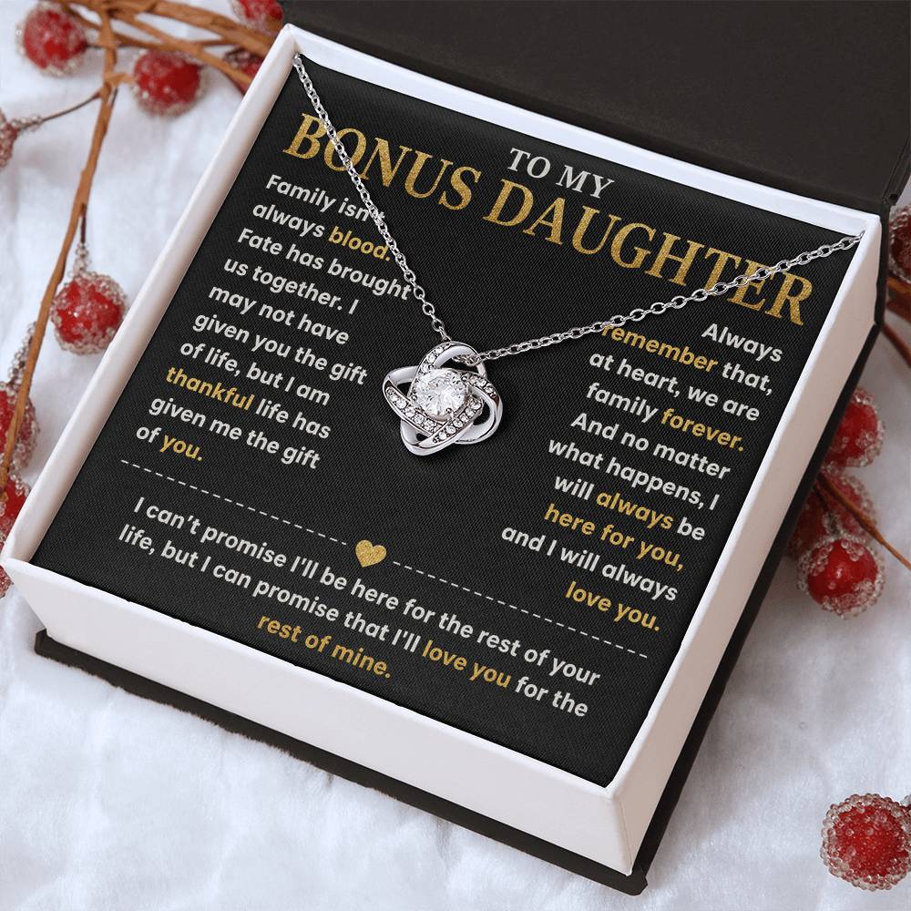 To My Bonus Daughter - Forever Family Necklace