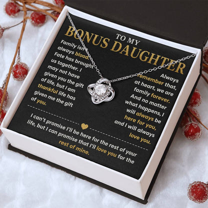To My Bonus Daughter - Forever Family Necklace