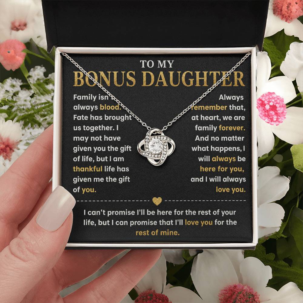 To My Bonus Daughter - Forever Family Necklace