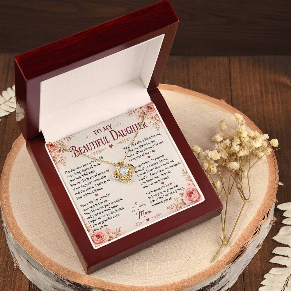 To My Beautiful Daughter - Love You Forever Necklace