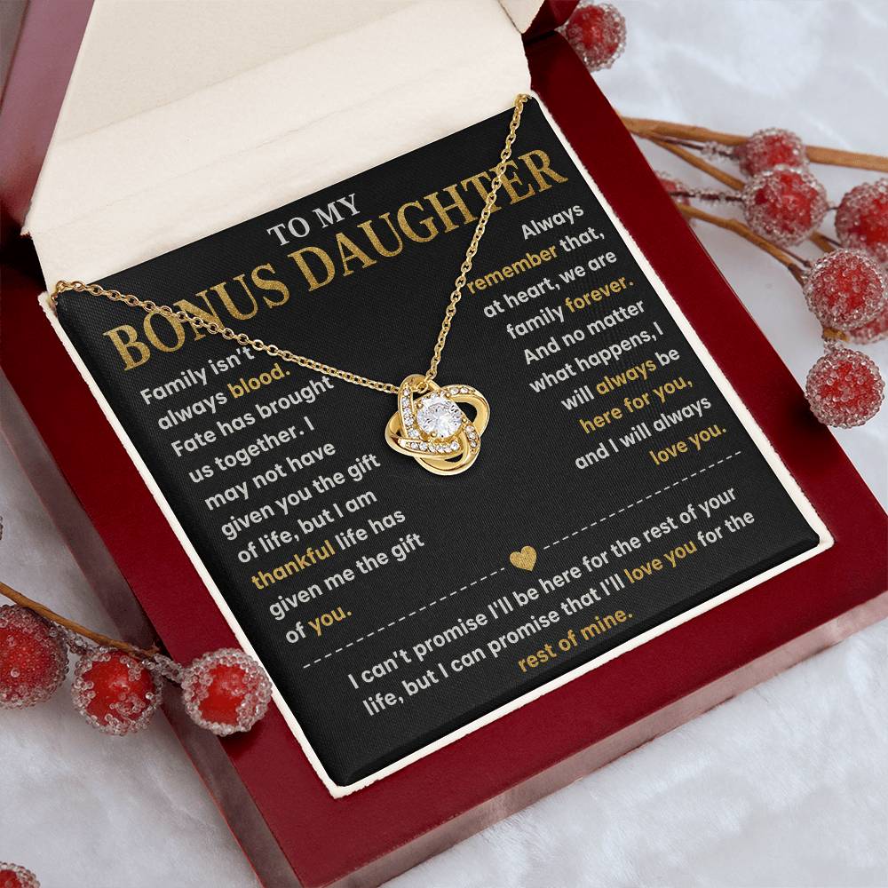 To My Bonus Daughter - Forever Family Necklace