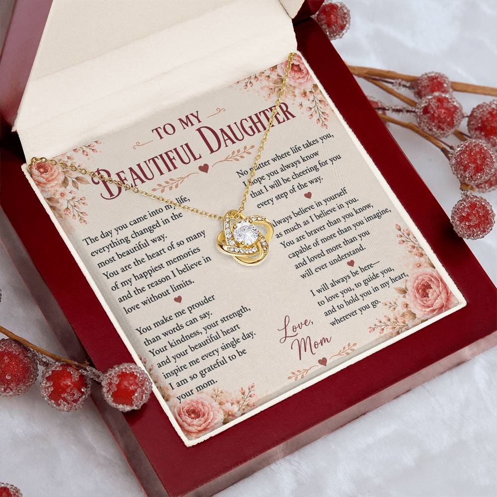 To My Beautiful Daughter - Love You Forever Necklace
