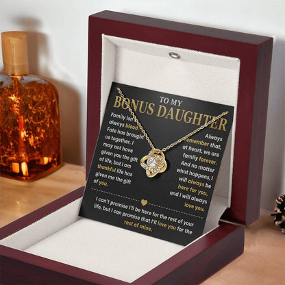 To My Bonus Daughter - Forever Family Necklace