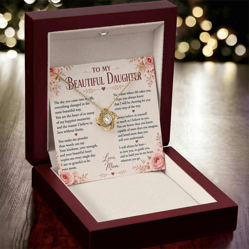 To My Beautiful Daughter - Love You Forever Necklace