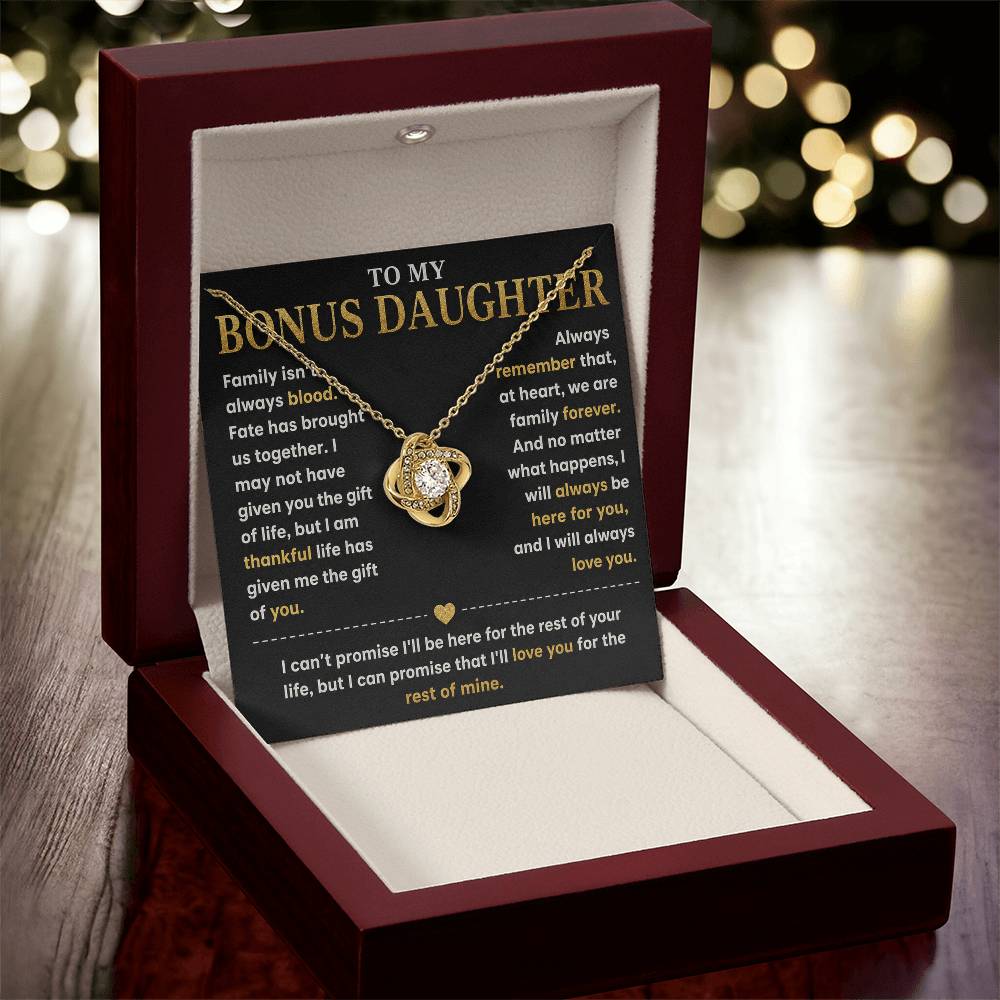 To My Bonus Daughter - Forever Family Necklace