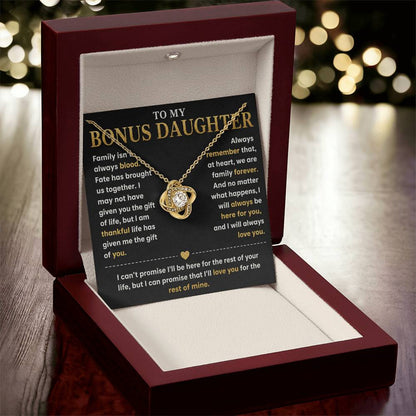 To My Bonus Daughter - Forever Family Necklace