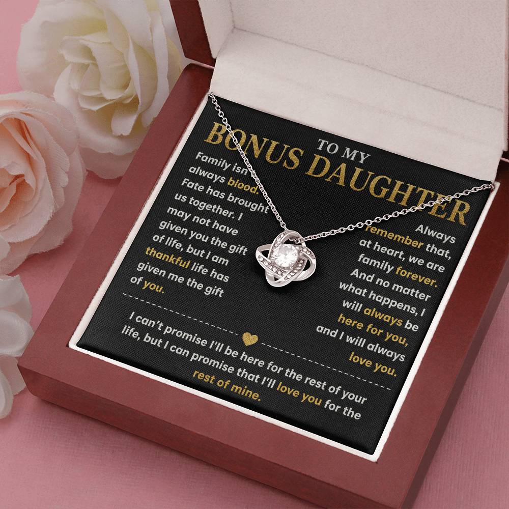 To My Bonus Daughter - Forever Family Necklace