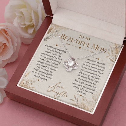 To My Beautiful Mom - Forever Family Love Necklace