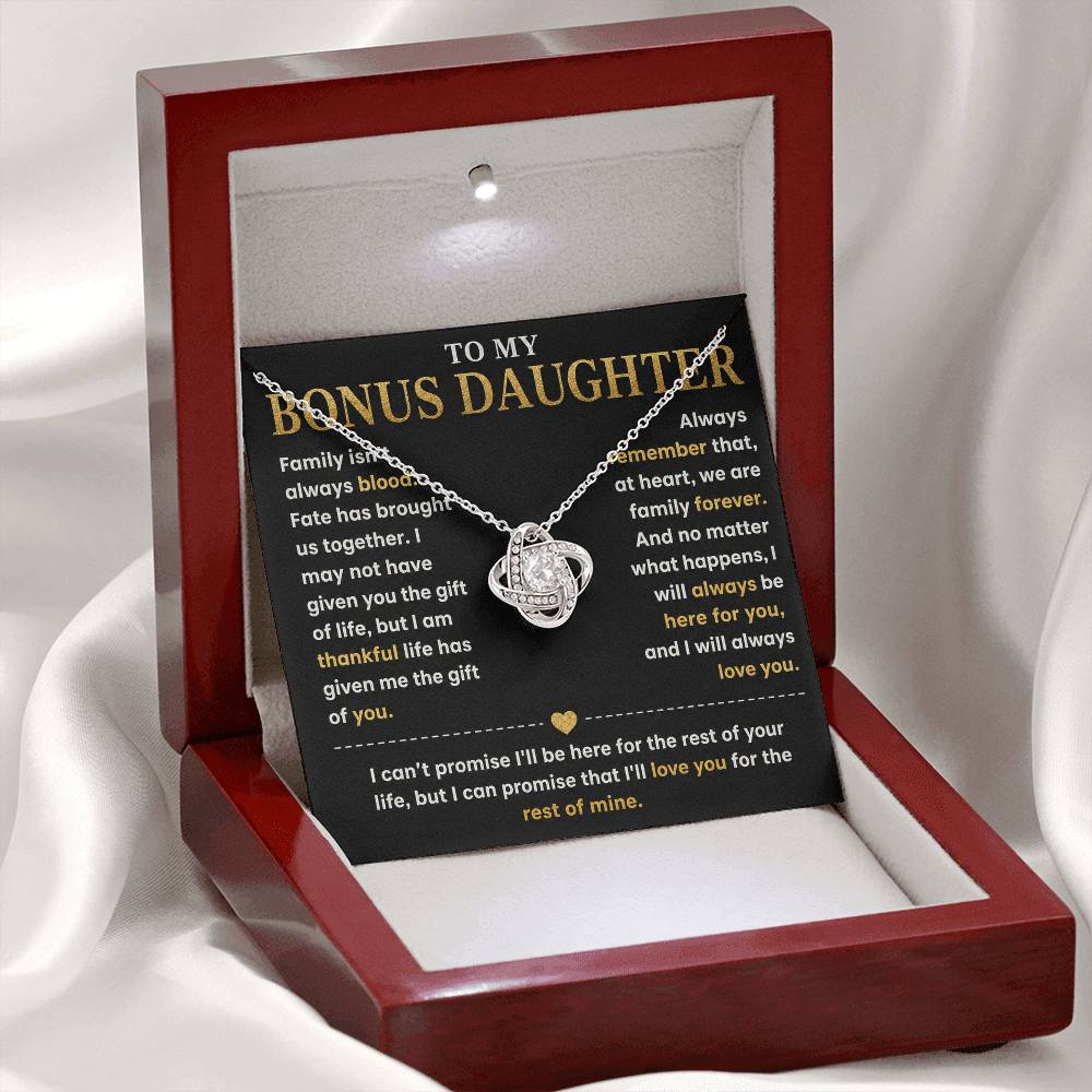 To My Bonus Daughter - Forever Family Necklace