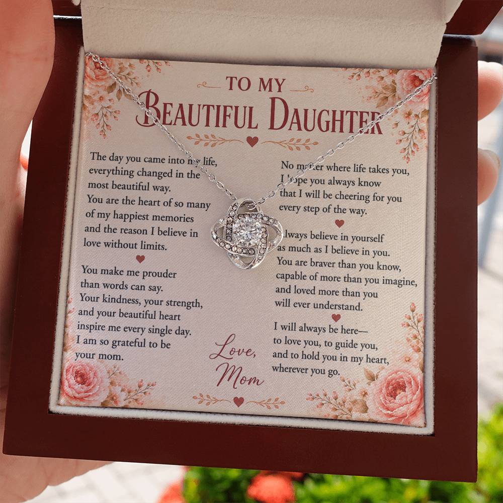 To My Beautiful Daughter - Love You Forever Necklace