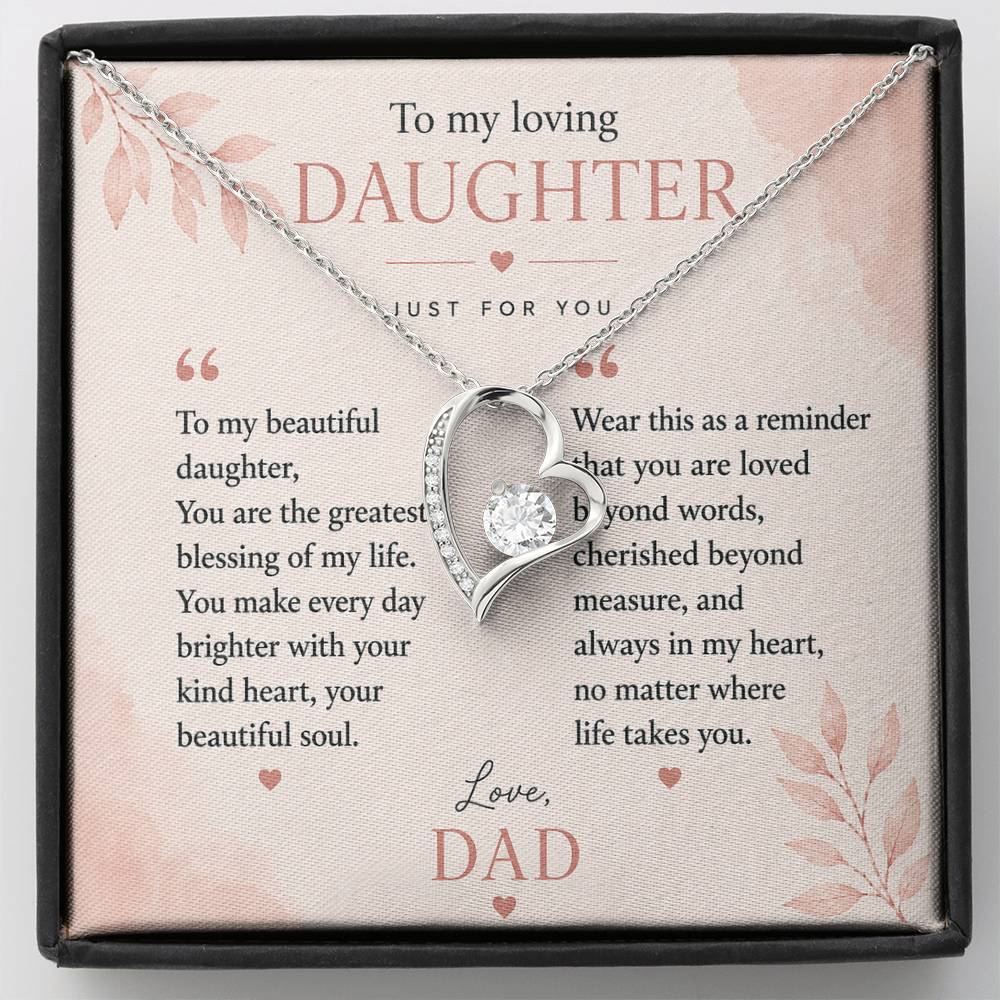 To My Loving Daughter - Forever Love Necklace