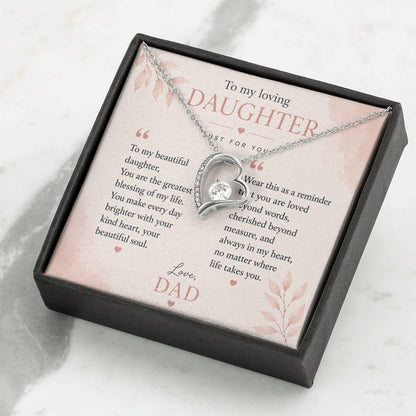 To My Loving Daughter - Forever Love Necklace