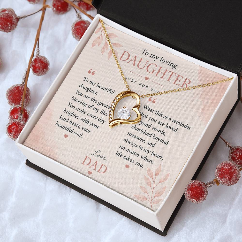 To My Loving Daughter - Forever Love Necklace
