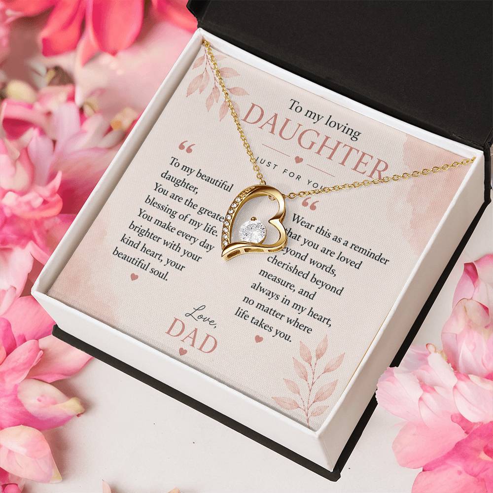 To My Loving Daughter - Forever Love Necklace