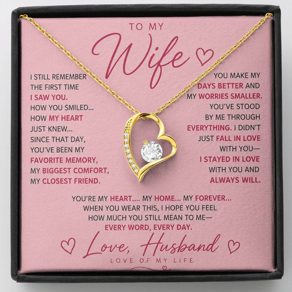 To My Wife - Life Long Love Necklace