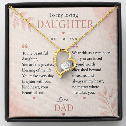 To My Loving Daughter - Forever Love Necklace