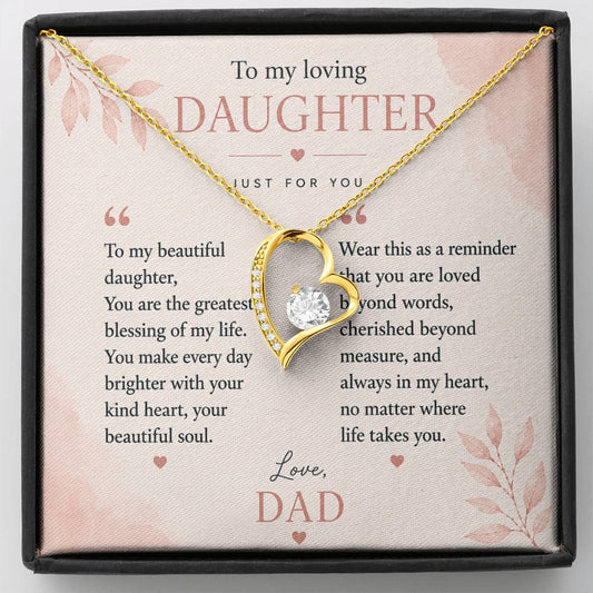 To My Loving Daughter - Forever Love Necklace
